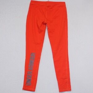 Under Armour Pants Women Red Large Leggings Spellout Running Active